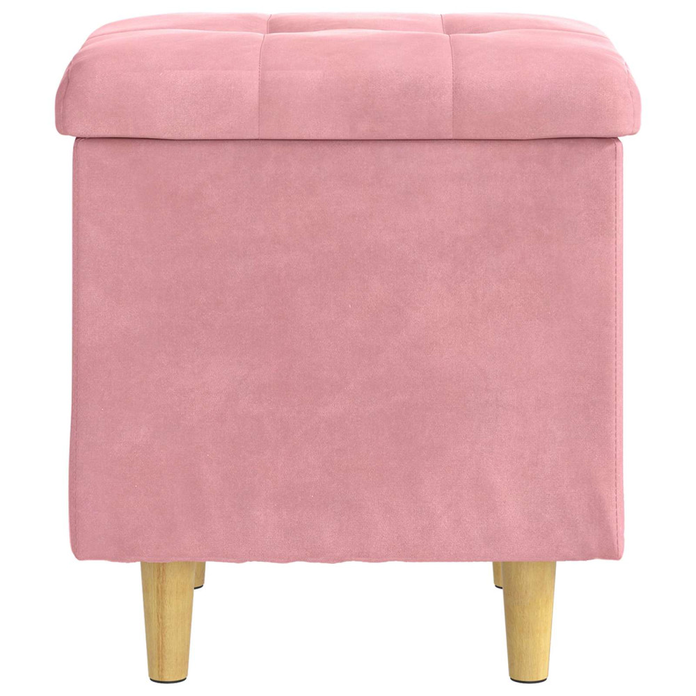 Produktbild för Ottoman med förvaring 40 x 40 x 45 cm Sammet