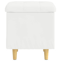 Produktbild för Förvaringspall med kudde Vit 40 x 40 x 45 cm Konstläder