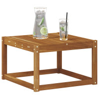Produktbild för Utomhusbord Massivt Akaciaträ Naturfärg 59 x 59 x 37 cm