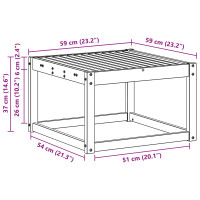 Produktbild för Utomhusbord Massivt Akaciaträ Naturfärg 59 x 59 x 37 cm