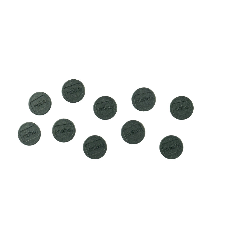 Produktbild för Nobo magnet - 2,4 cm diameter - svart (paket om 10)
