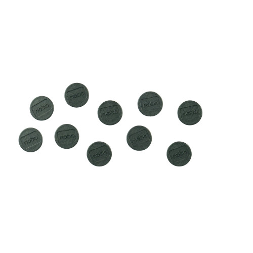 NOBO Nobo magnet - 2,4 cm diameter - svart (paket om 10)