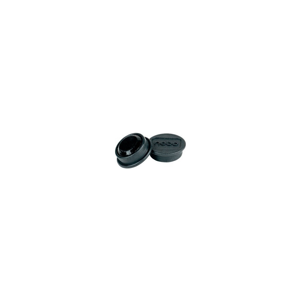 Produktbild för Nobo magnet - 2,4 cm diameter - svart (paket om 10)