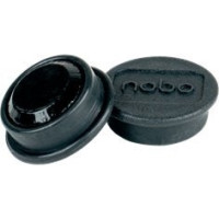 Produktbild för Nobo magnet - 2,4 cm diameter - svart (paket om 10)