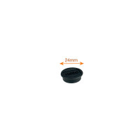 Produktbild för Nobo magnet - 2,4 cm diameter - svart (paket om 10)