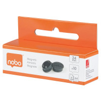 Produktbild för Nobo magnet - 2,4 cm diameter - svart (paket om 10)