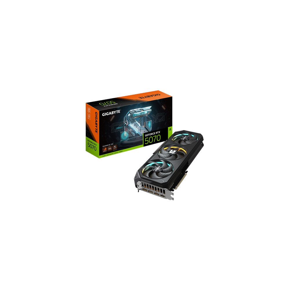 Produktbild för Gigabyte GeForce RTX 5070 GAMING OC 12G - grafikkort - GeForce RTX 5070 - 12 GB