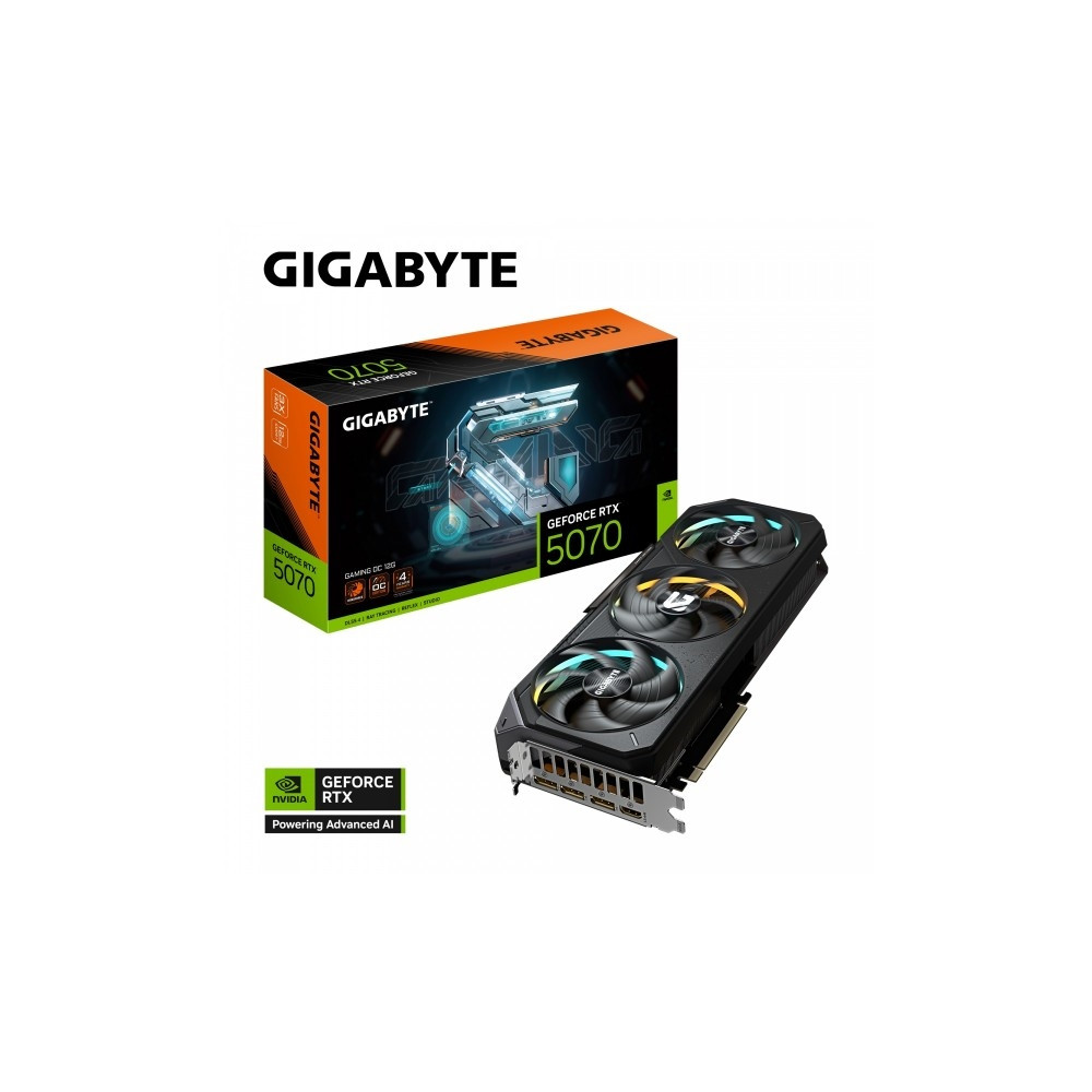 Produktbild för Gigabyte GeForce RTX 5070 GAMING OC 12G - grafikkort - GeForce RTX 5070 - 12 GB