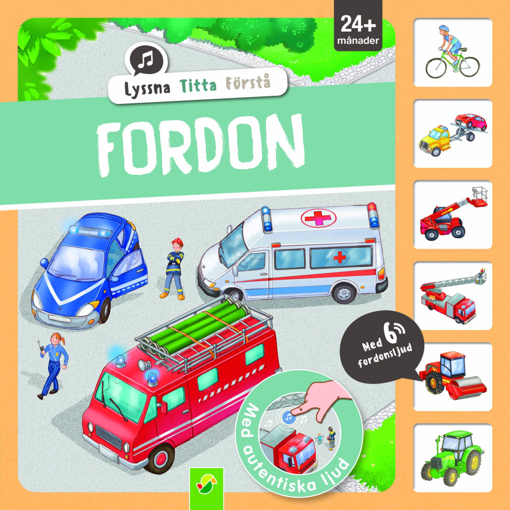 Produktbild för Fordon : Lyssna, titta, förstå (bok, board book)