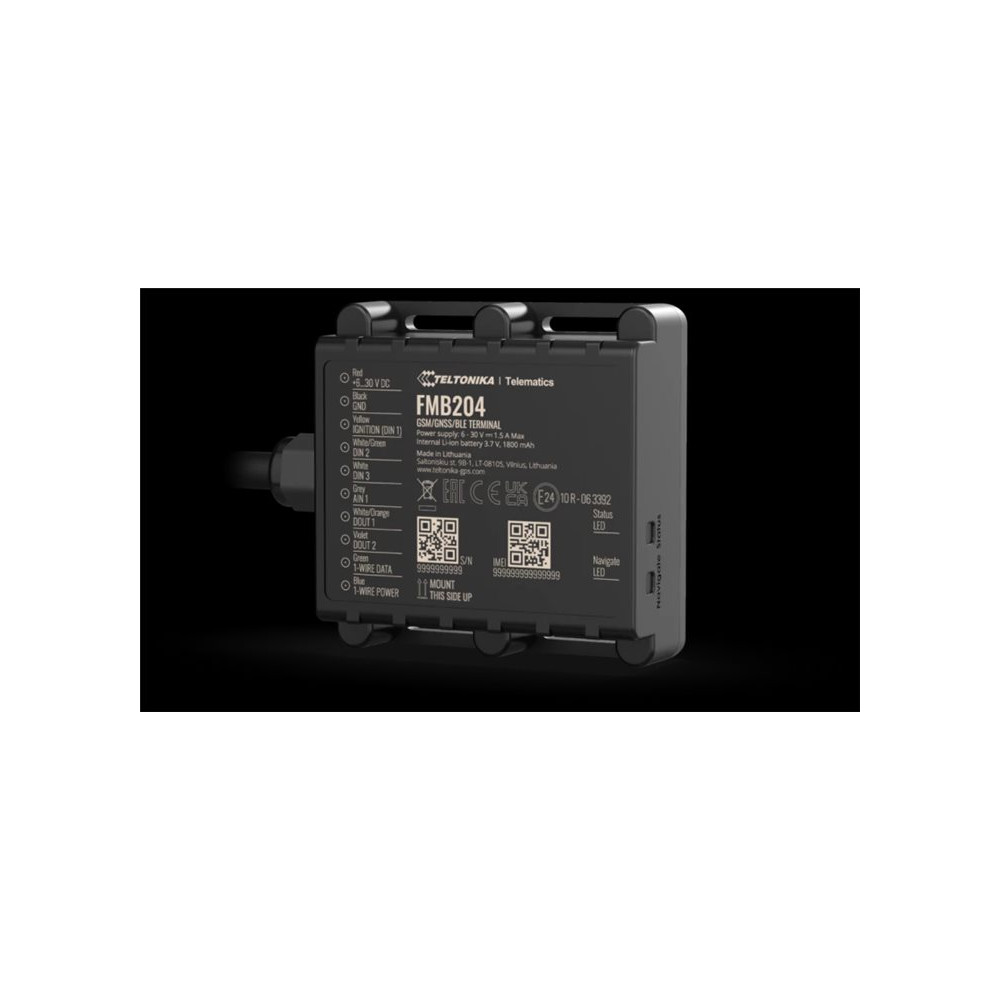Produktbild för Teltonika FMB204 - GPS/GLONASS/GALILEO/BeiDou/QZSS-spårningsenhet