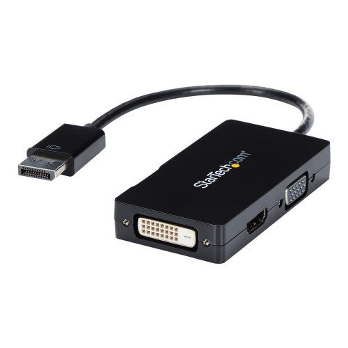 StarTech.com StarTech.com A/V-reseadapter: 3-i-1 DisplayPort till VGA-, DVI- eller HDMI-konverterare - videokort - DisplayPort / HDMI / DVI / VGA - 26.6 m