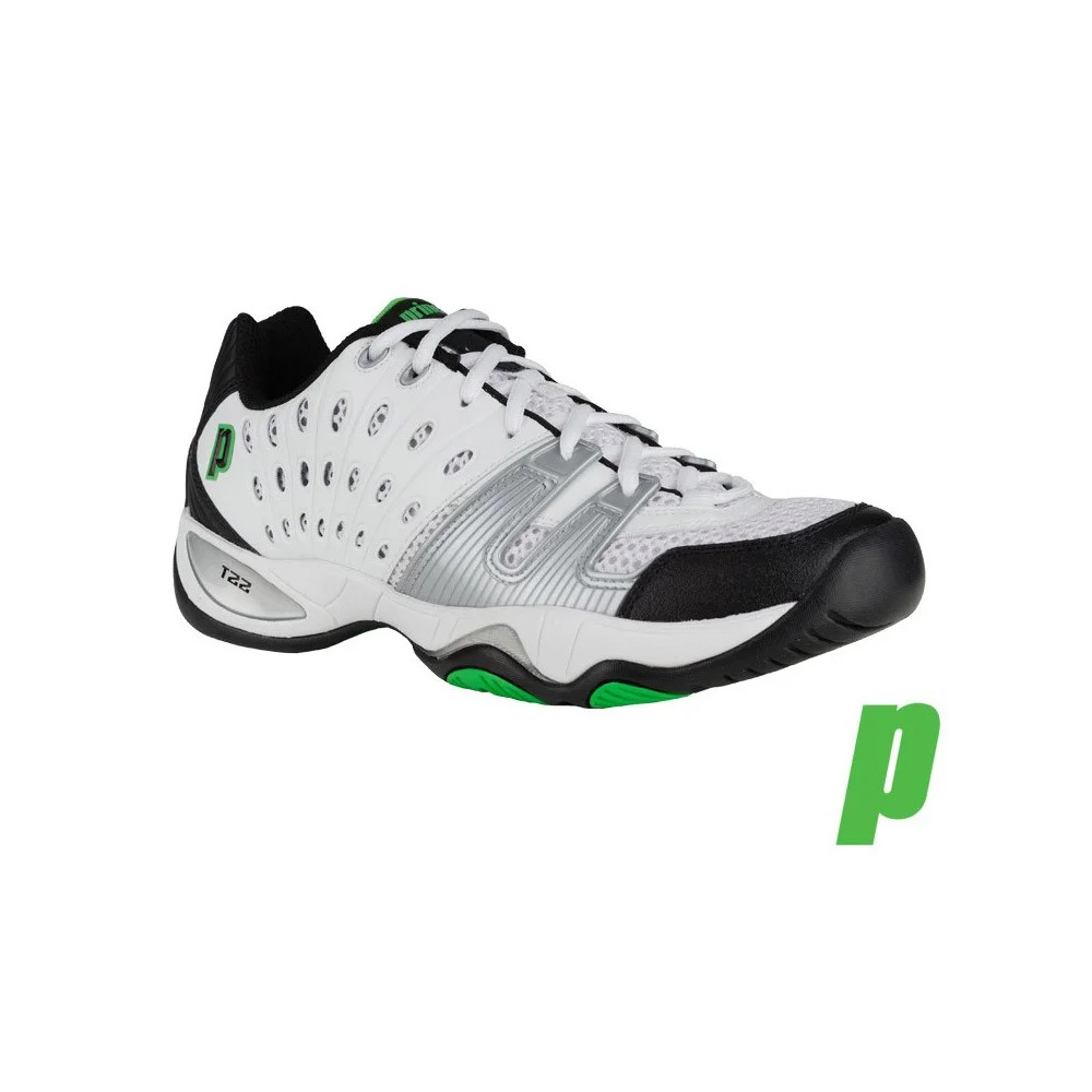Produktbild för Prince T-22 Tennisskor Vit/Svart/Grön strl 40