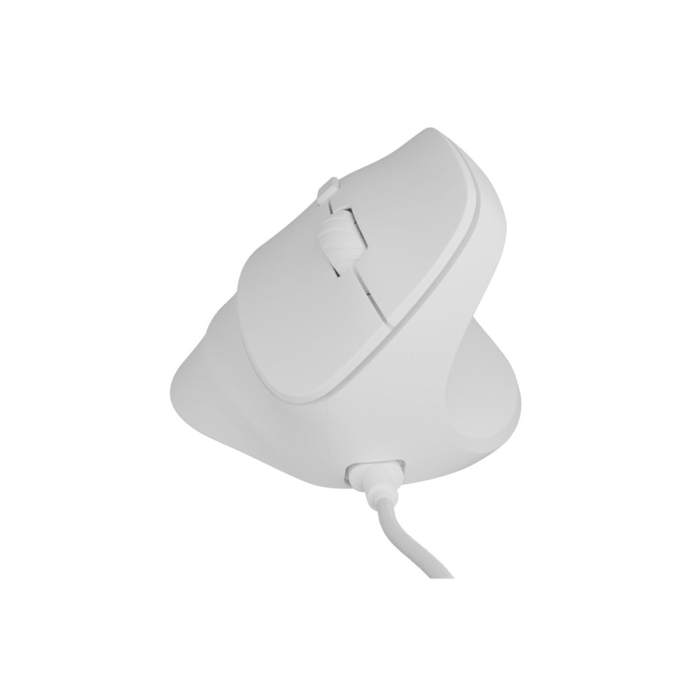 Produktbild för Natec CRAKE 2 PRO - vertikal mus - USB - vit