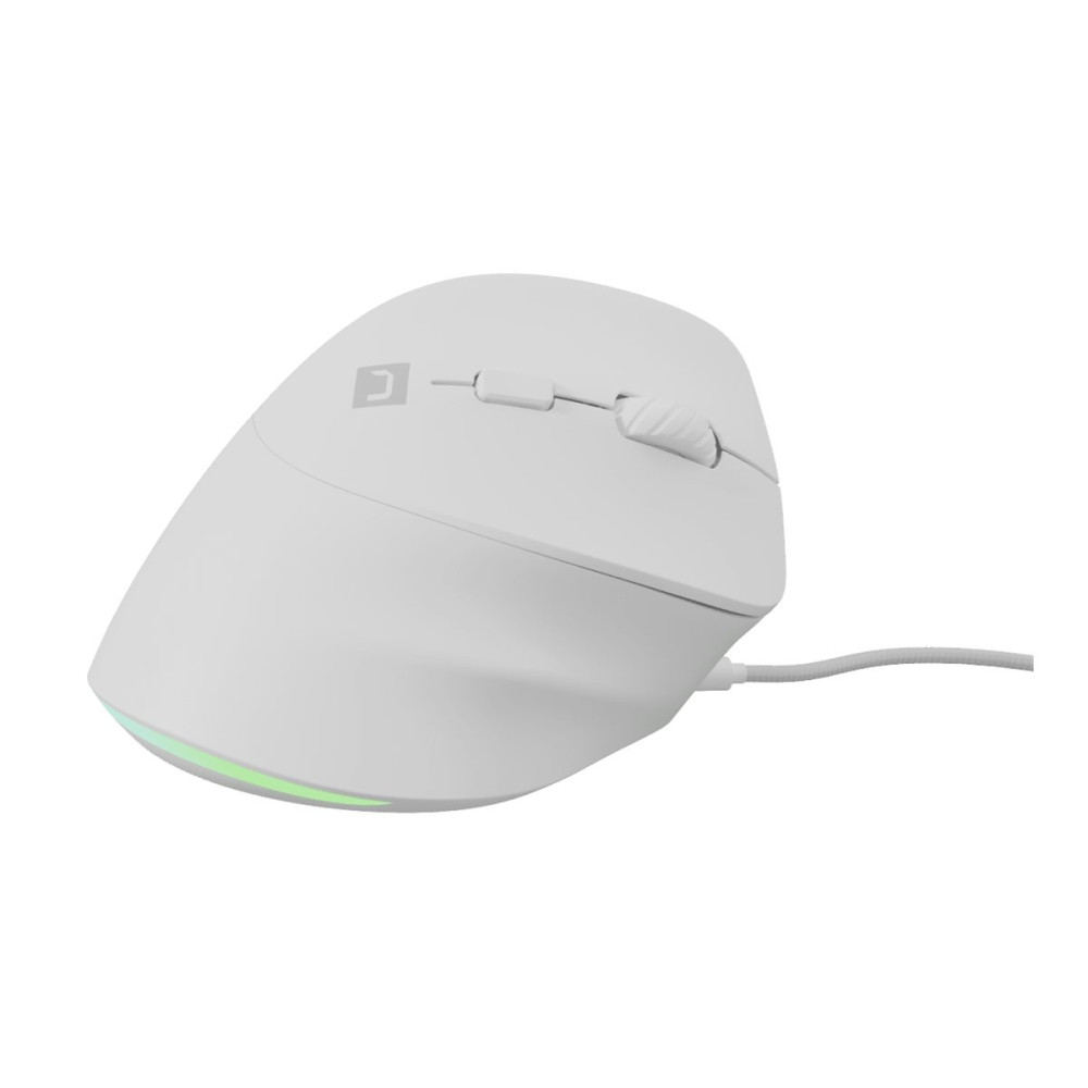 Produktbild för Natec CRAKE 2 PRO - vertikal mus - USB - vit