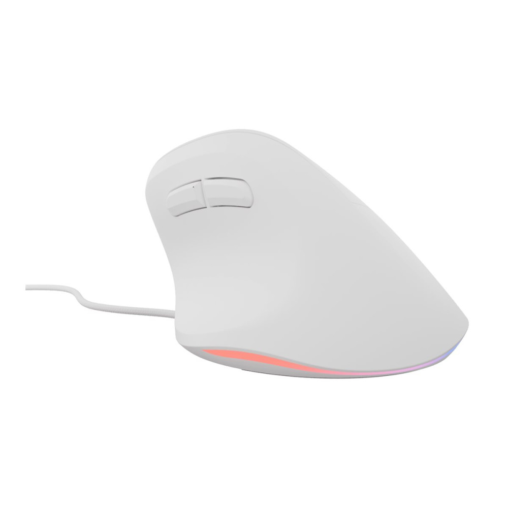 Produktbild för Natec CRAKE 2 PRO - vertikal mus - USB - vit