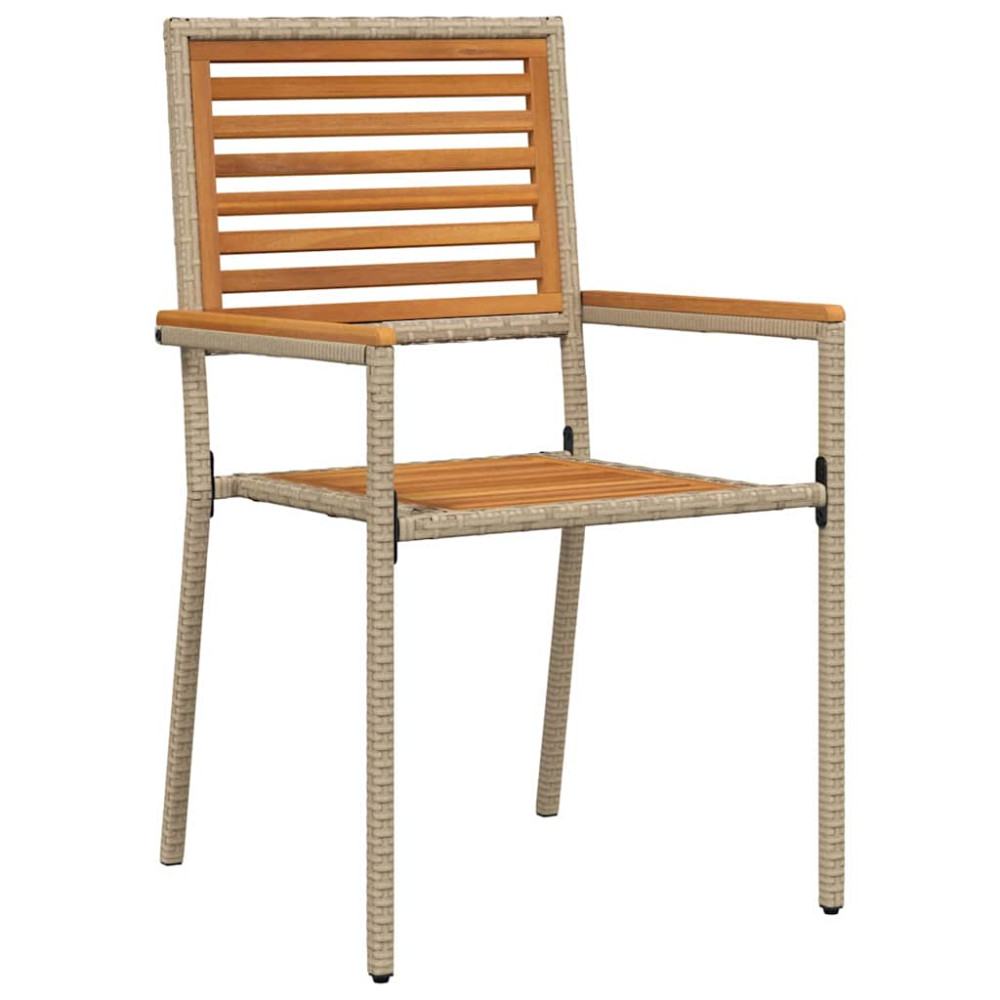 Produktbild för Trädgårdsmöbelset 7 pcs Beige och brun konstrotting