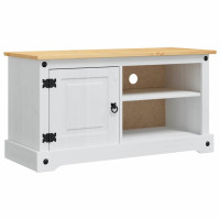 Produktbild för TV-skåp Corona Vit 100 x 40 x 52 cm Massiv furu