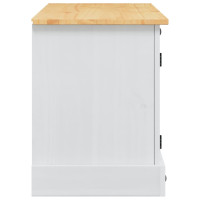 Produktbild för TV-skåp Corona Vit 100 x 40 x 52 cm Massiv furu