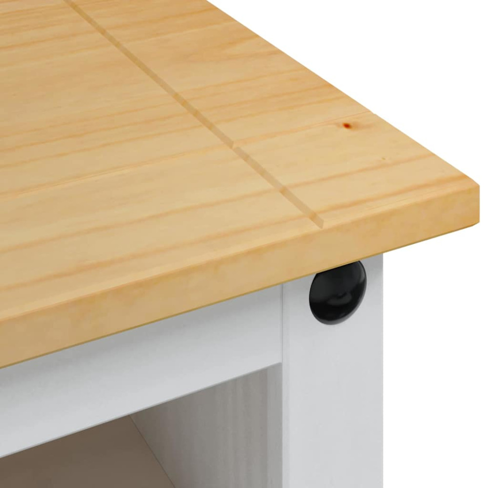 Produktbild för TV-skåp Corona Vit 100 x 40 x 52 cm Massiv furu