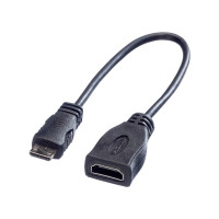 Produktbild för Roline HDMI-kabel med Ethernet - 15 cm