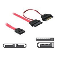 Produktbild för Delock SATA Slimline ALL-in-One cable - SATA-kabel - 50 cm