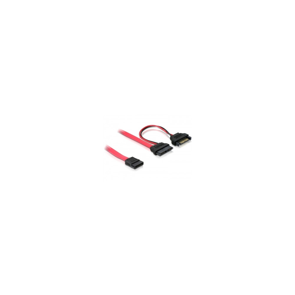Produktbild för Delock SATA Slimline ALL-in-One cable - SATA-kabel - 50 cm