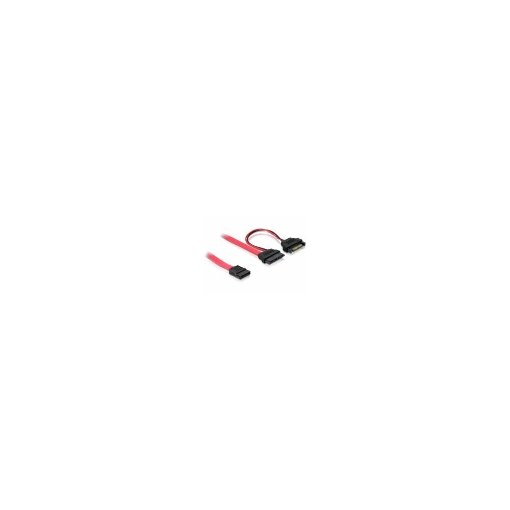Produktbild för Delock SATA Slimline ALL-in-One cable - SATA-kabel - 50 cm