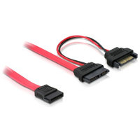 Produktbild för Delock SATA Slimline ALL-in-One cable - SATA-kabel - 50 cm