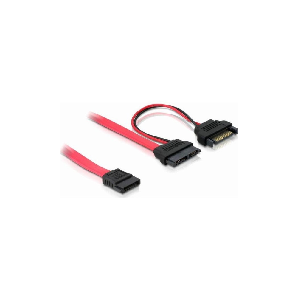 Produktbild för Delock SATA Slimline ALL-in-One cable - SATA-kabel - 50 cm