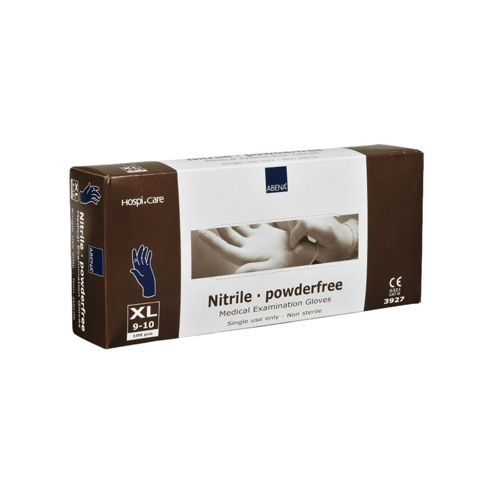 Produktbild för Abena HospiCare Long - handskar - storlek: 9-10 - extra large - nitrilgummi - blå (paket om 100)