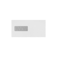 Produktbild för Kuverter M65 m/rude 90g Peel & Seal 110x220 mm hvid