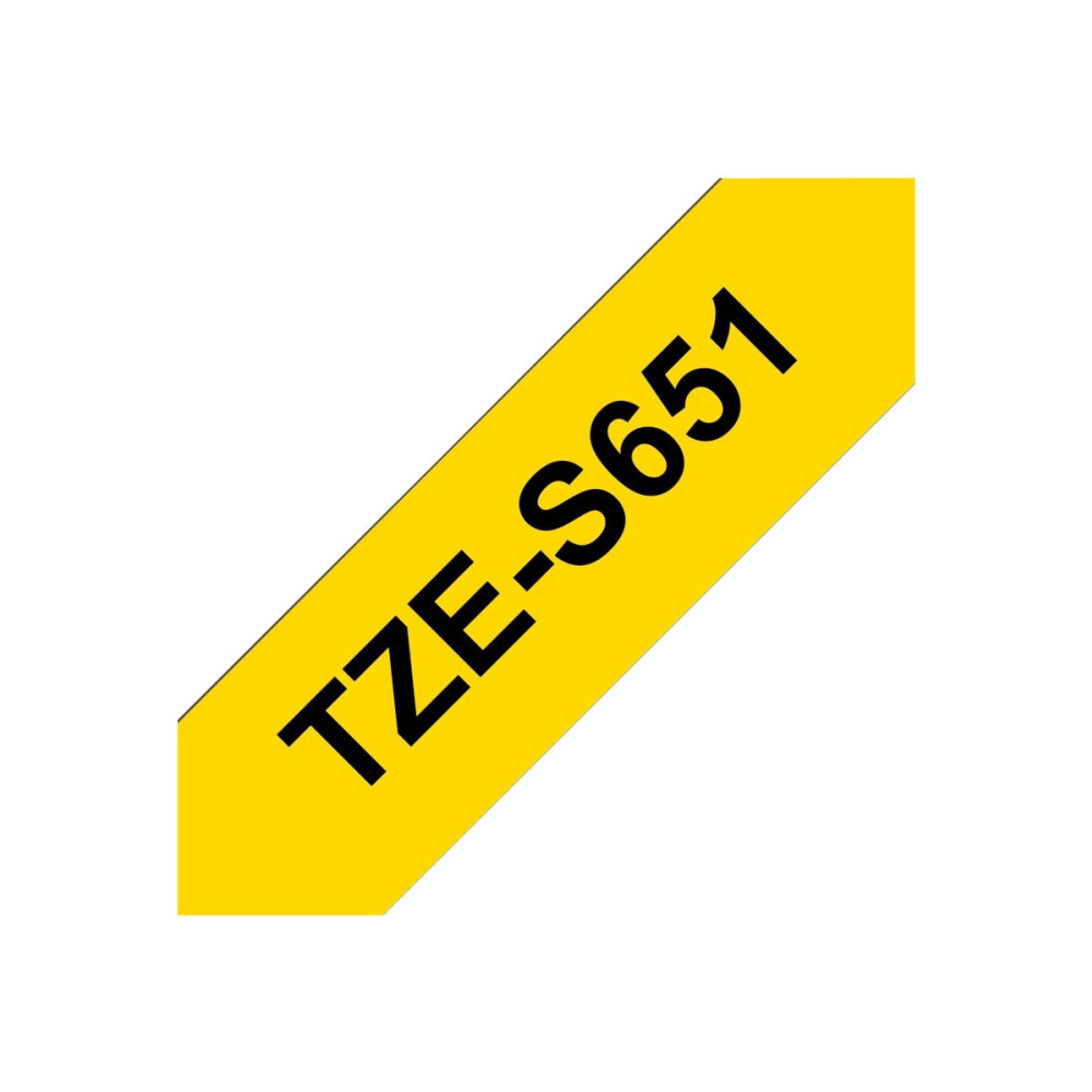 Produktbild för Brother TZe-S651 - bandlaminat - 1 kassett(er) - Rulle ( 2,4 cm x 8 m)