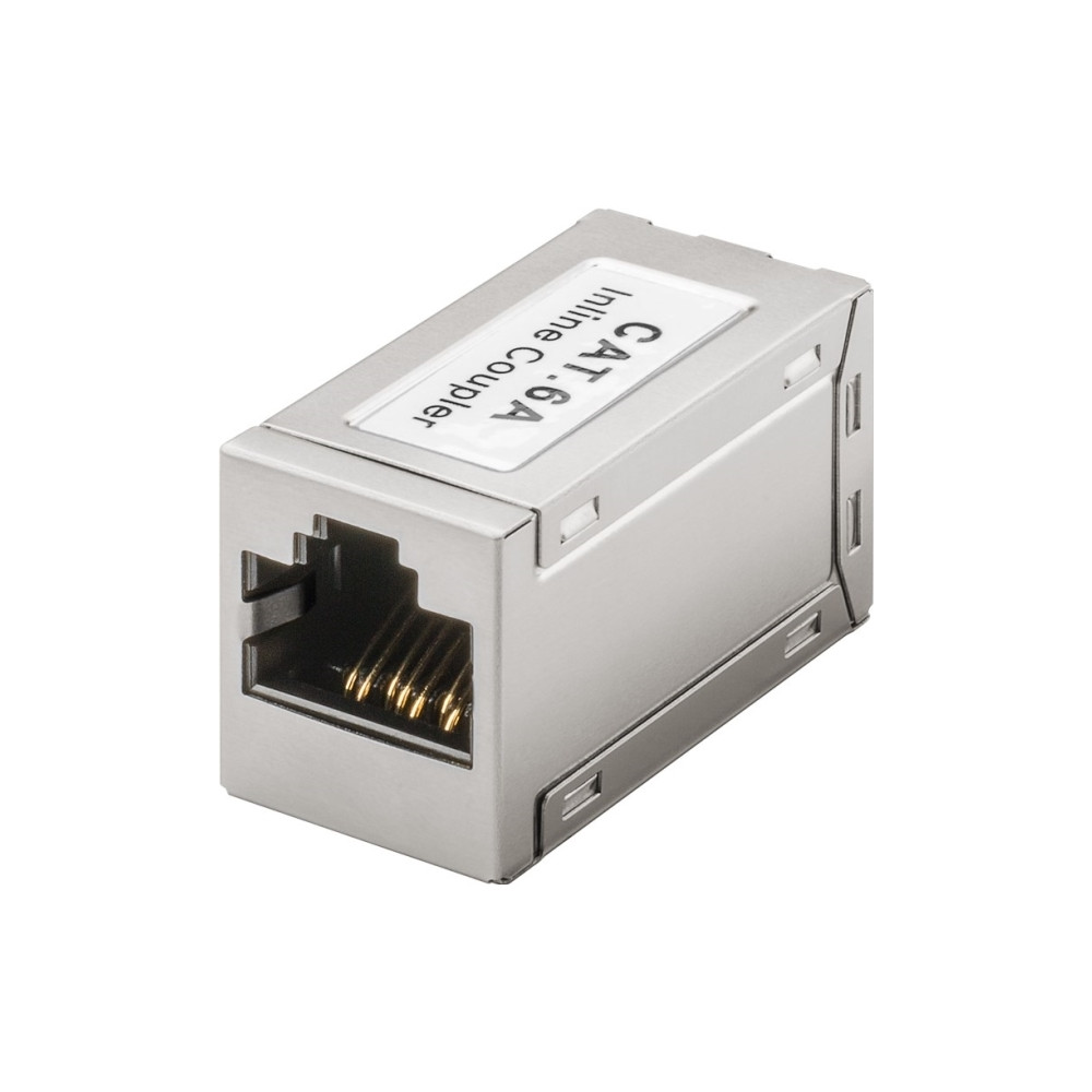 Produktbild för Goobay 72499, Platt, Metallisk, RJ-45, RJ-45, Hona, Hona-kon...