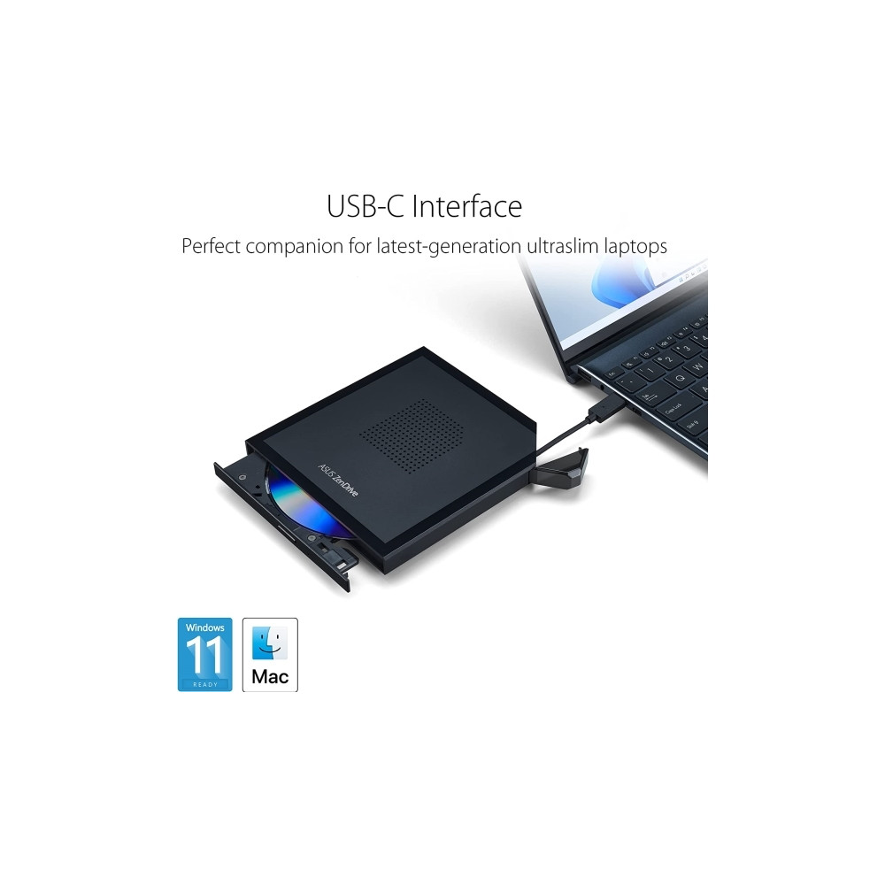 Produktbild för ASUS ZenDrive U8M SDRW-08U8M-U - DVD±RW-enhet (±R DL) - USB-C - extern