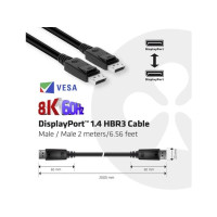 Produktbild för Club 3D - DisplayPort-kabel - DisplayPort till DisplayPort - 2 m