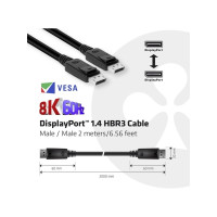 Produktbild för Club 3D - DisplayPort-kabel - DisplayPort till DisplayPort - 2 m