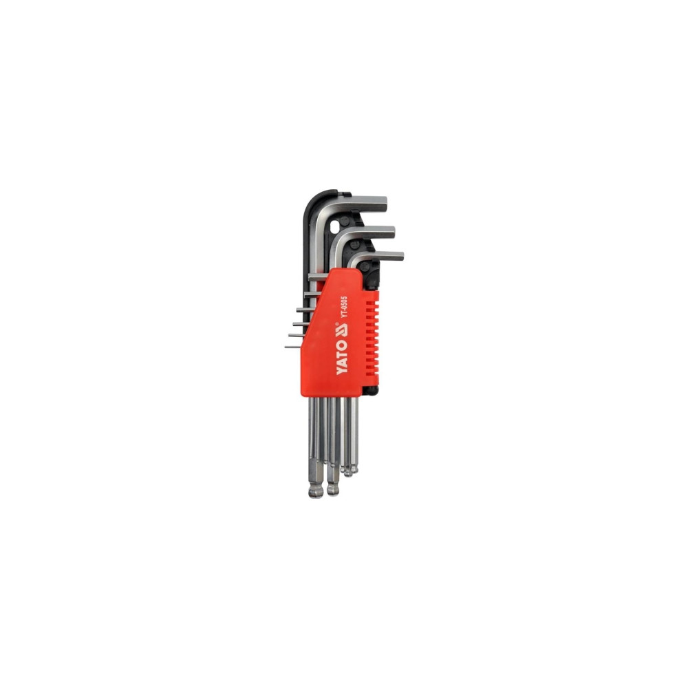 Produktbild för Yato YT-0505, Insexnycklar med L-handtag, set, Metrisk, 9 st...
