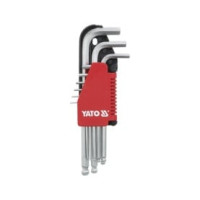 Produktbild för Yato YT-0505, Insexnycklar med L-handtag, set, Metrisk, 9 st...