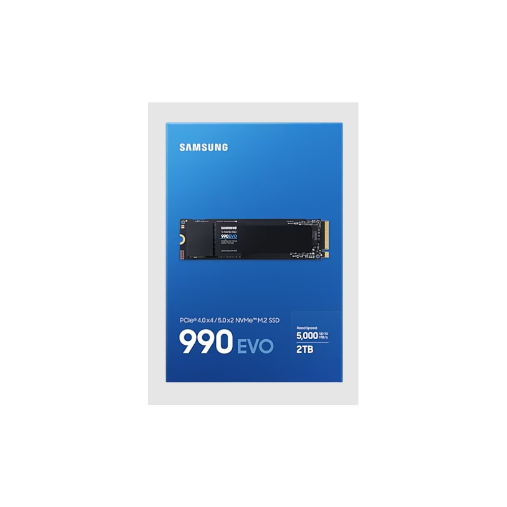 Produktbild för Samsung 990 EVO MZ-V9E2T0BW - SSD - 2 TB - PCIe 5.0 x2 (NVMe)