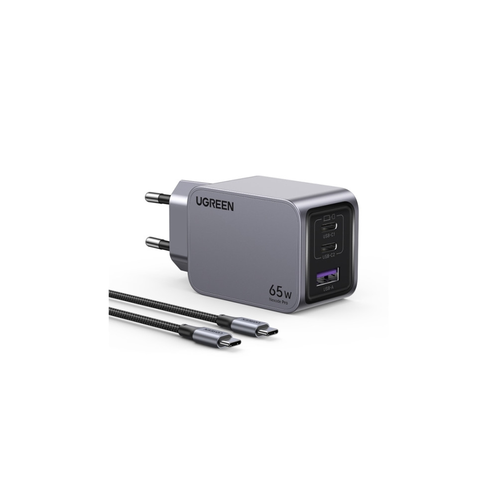 Produktbild för Ugreen laddare UGREEN Nexode Pro USB-A, 2xUSB-C 65W + USB-C...
