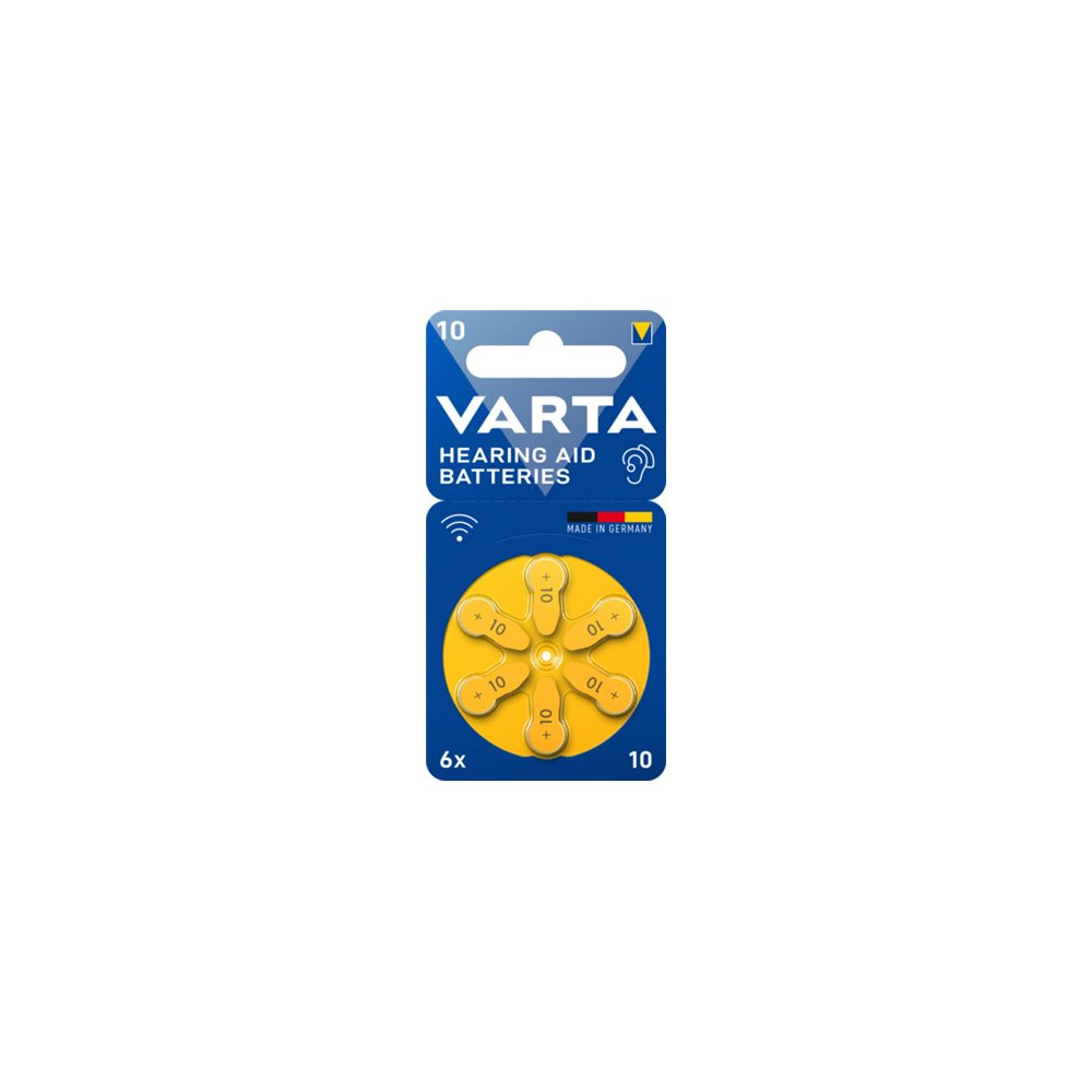 Produktbild för Varta batteri - hörapparat - 6 x PR70 / 10 - primär zinkluft