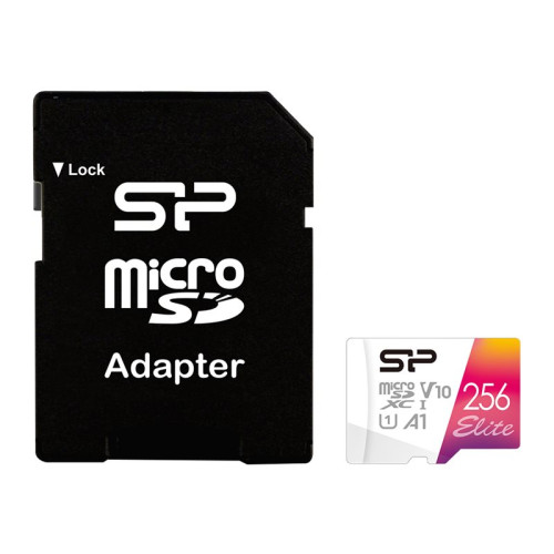 Silicon Power Elite - flash-minneskort - 256 GB - mikroSDXC UHS-I - Minnen