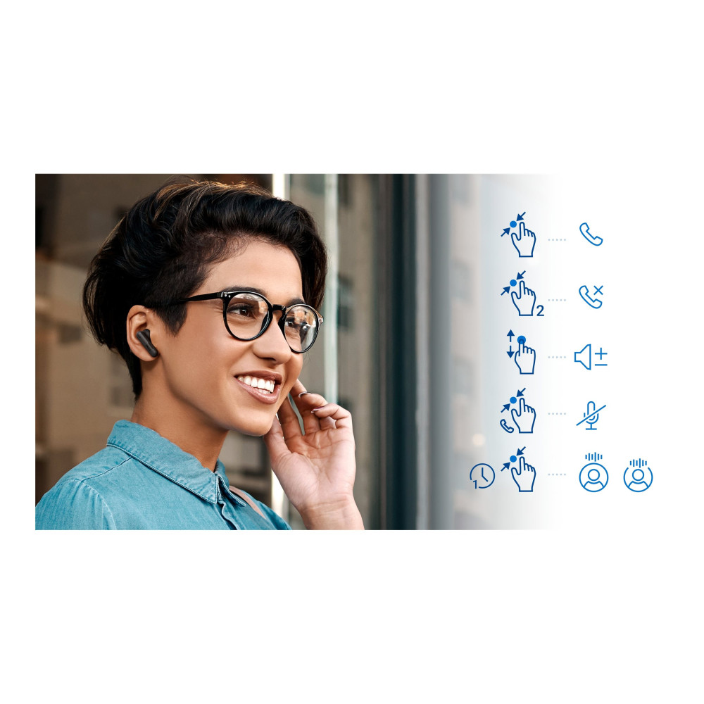 Produktbild för Dell Pro Plus Earbuds - EB525 - True wireless-hörlurar med mikrofon - Microsoft Teams Certified - Zoom Certified