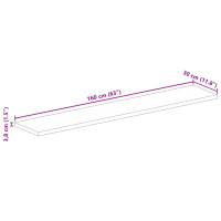 Produktbild för Bordsskiva 160x30x3,8 cm rektangulär massivt återvunnet trä