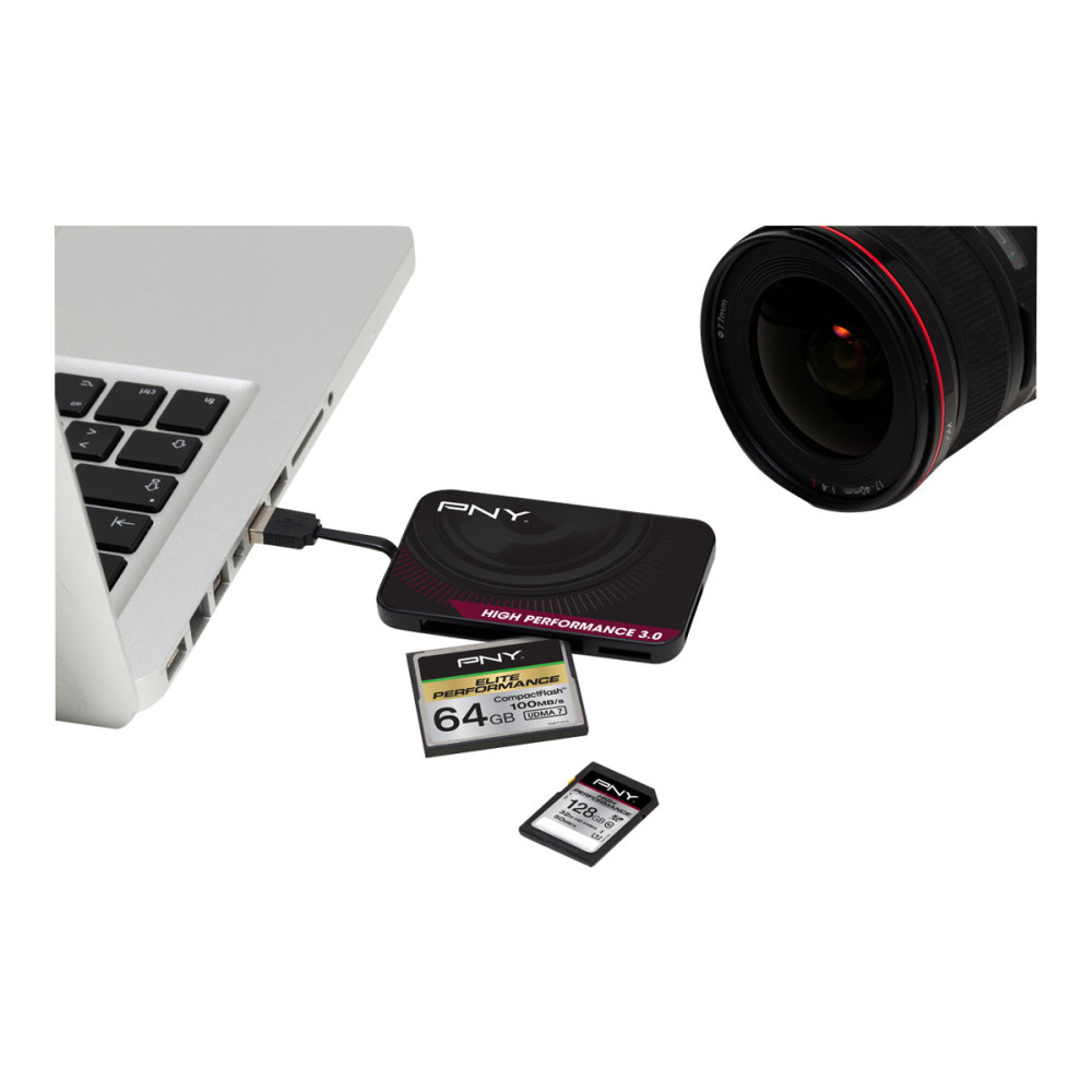 Produktbild för PNY High Performance Reader 3.0 kortläsare - USB 3.0