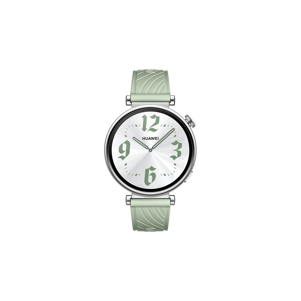 Produktbild för Huawei Watch GT 4 - rostfritt stål - smart klocka med rem - smaragdgrön - grön