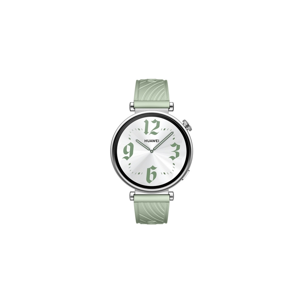 Produktbild för Huawei Watch GT 4 - rostfritt stål - smart klocka med rem - smaragdgrön - grön