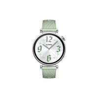 Produktbild för Huawei Watch GT 4 - rostfritt stål - smart klocka med rem - smaragdgrön - grön