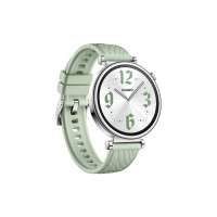 Produktbild för Huawei Watch GT 4 - rostfritt stål - smart klocka med rem - smaragdgrön - grön