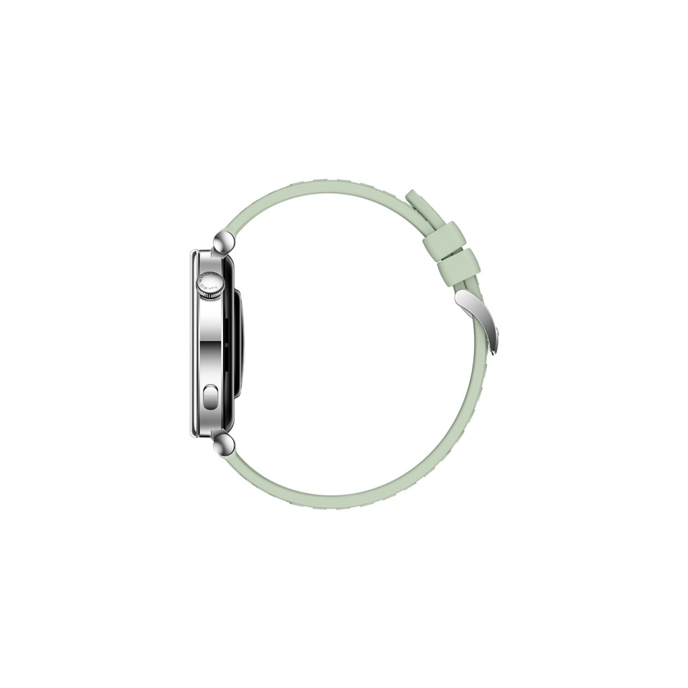 Produktbild för Huawei Watch GT 4 - rostfritt stål - smart klocka med rem - smaragdgrön - grön